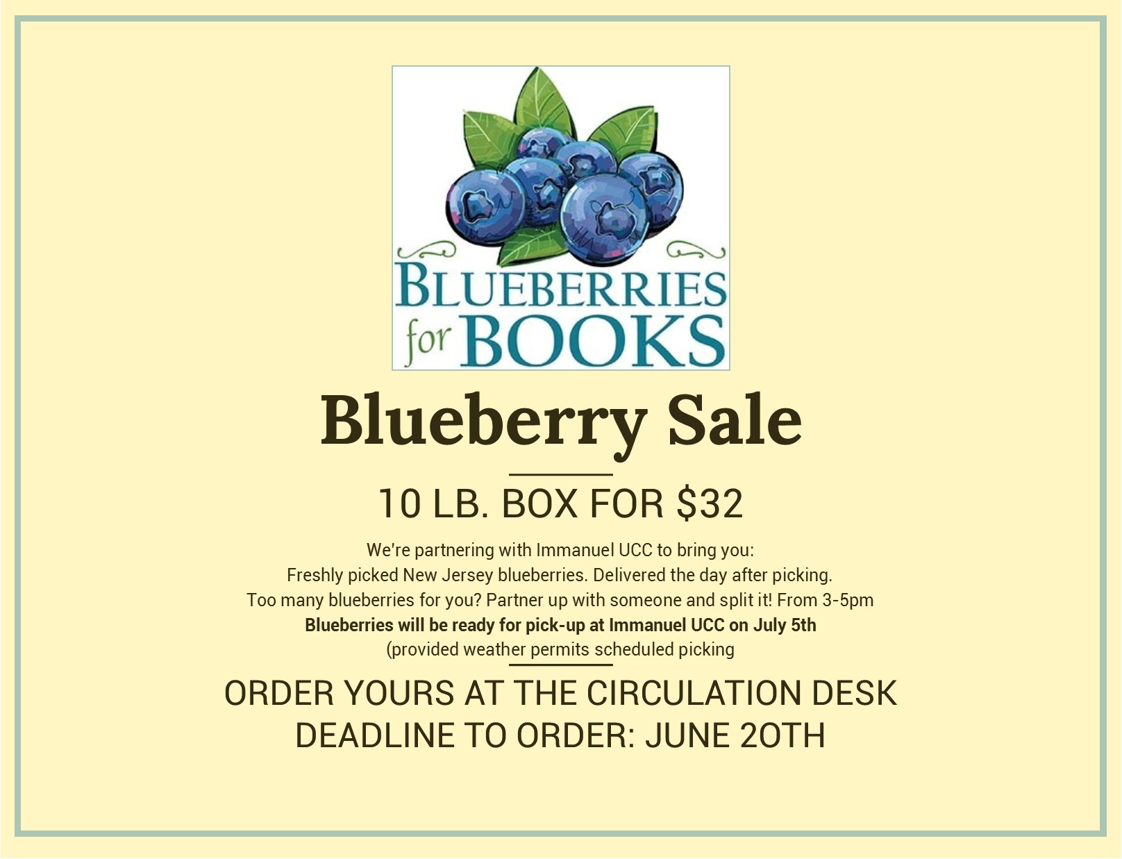 Blueberry Sale