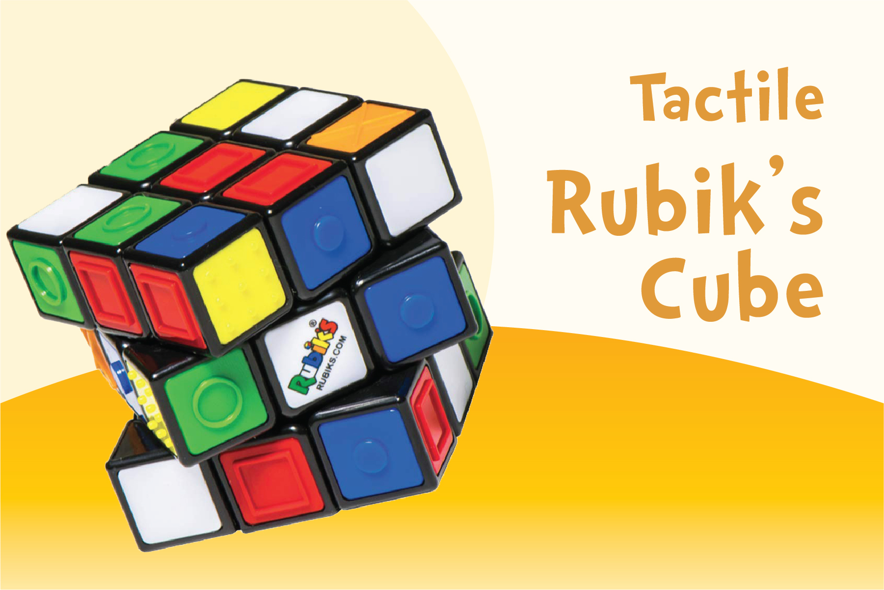 rubik's cube on yellow background