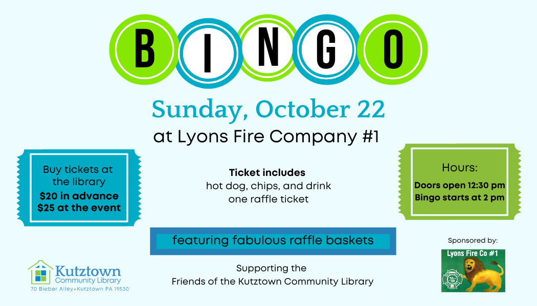 Join us for our Bingo Fundraiser this Fall!