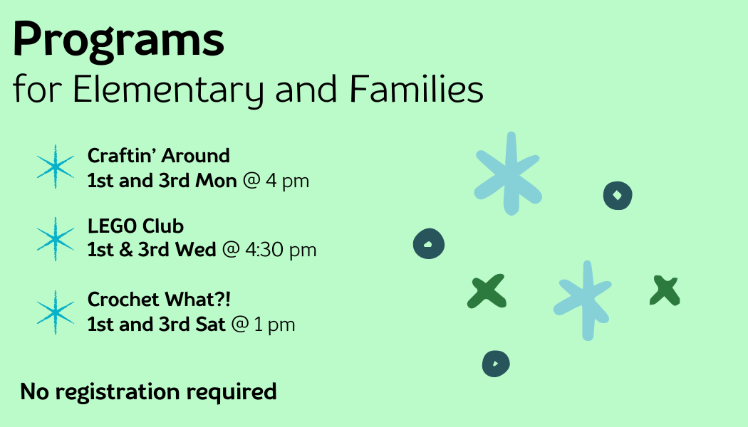Join us for elementary programming. No registration required.