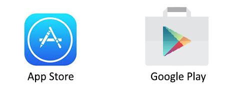 App Store and Google Play