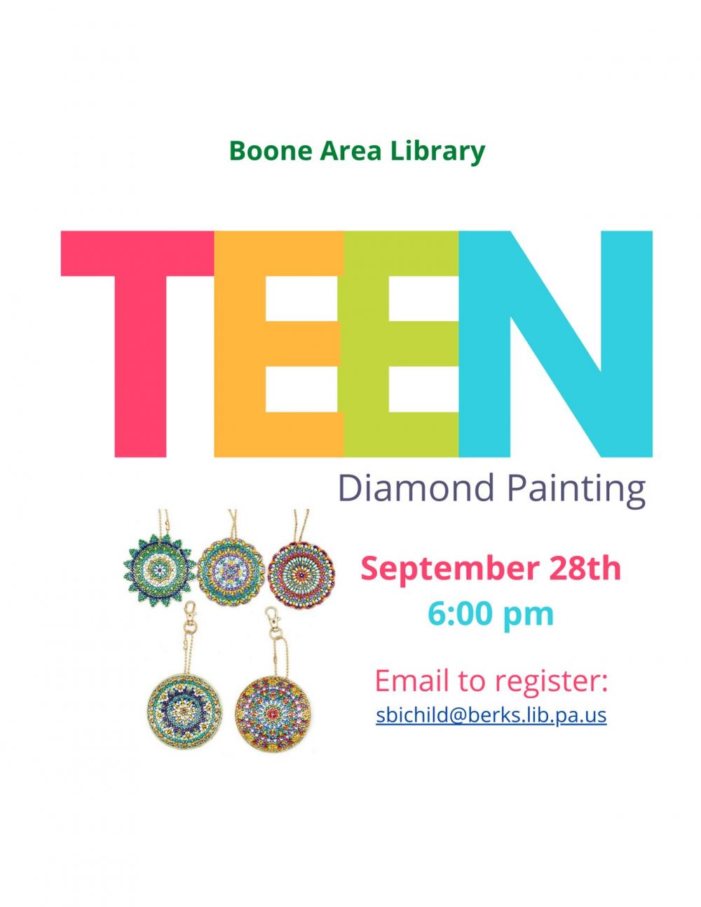 Teen Craft: Diamond Painting - September 28th 6:00pm