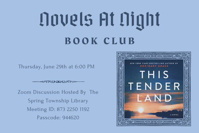Novels at Night This Tender Land July 29 6pm