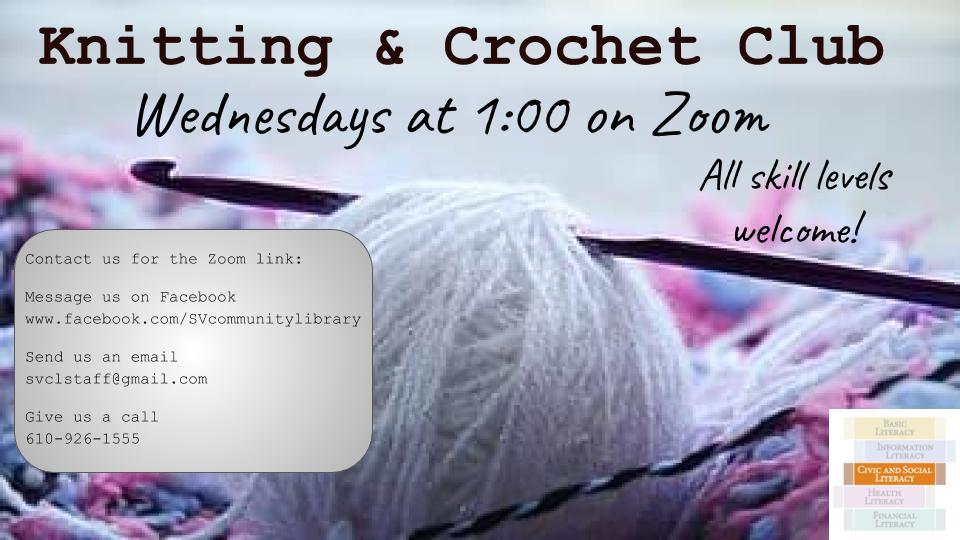 virtual knitting and crochet group