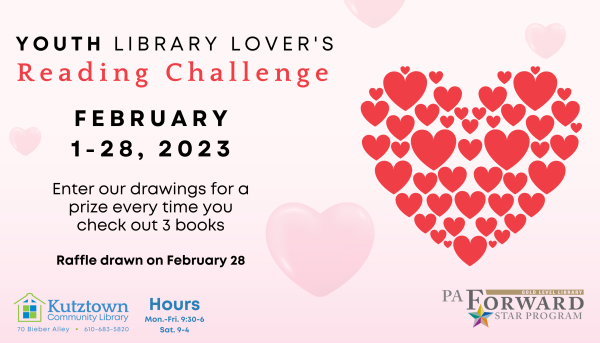 Youth Library Lover Reading Challenge is from February 1st-28th.