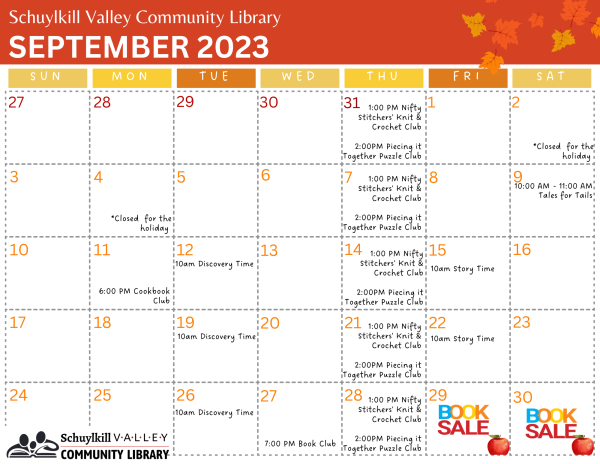 September calendar listings