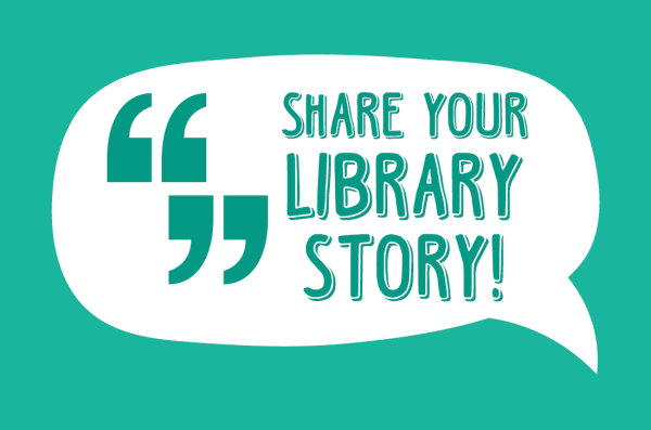 Share your library story speech bubble