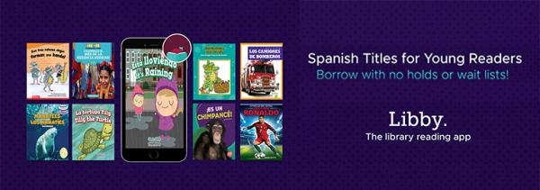 collection of Spanish children book covers on purple background