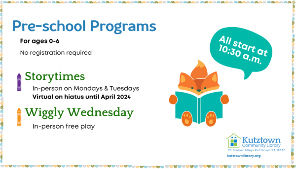 Join us for preschool programs today!
