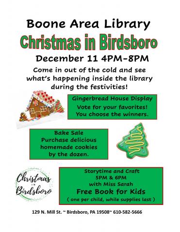Christmas in Birdsboro December 11th 4-8pm