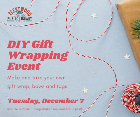 DIY gift wrapping event December 7