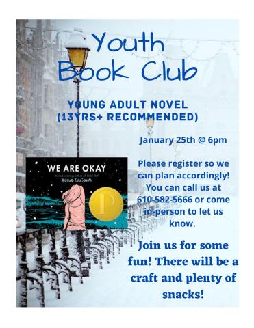Youth Book Club - January 25th at 6pm