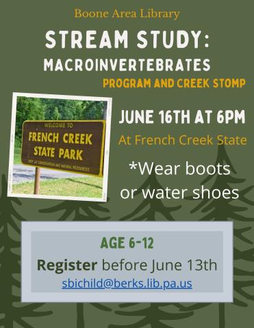 Program and Creek Stomp at French Creek State Park