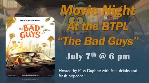 Movie Night flyer "The Bad Guys"