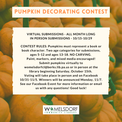 Pumpkin Decorating Contest! | Berks County Public Libraries