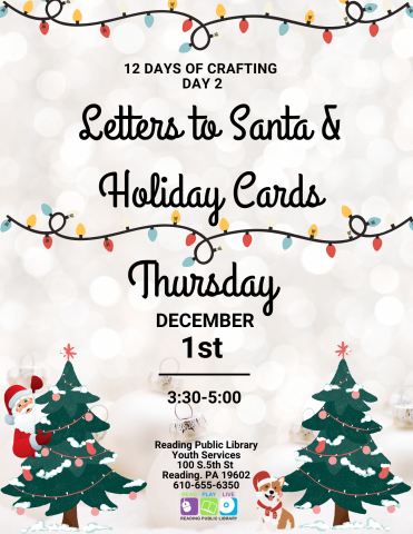 12 Days of Crafting - Day 2 Letters to Santa and Holiday Cards