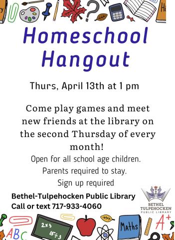 Homeschool hangout flyer