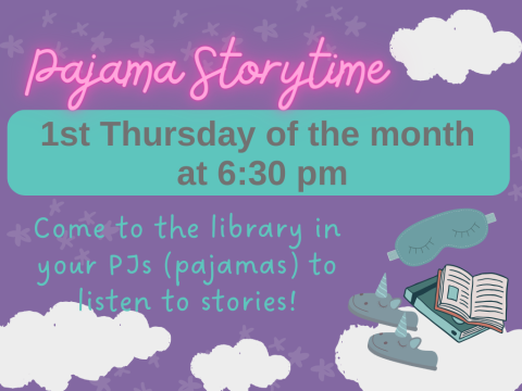 Pajama storytime flyer