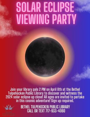 Solar Eclipse viewing party flyer