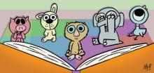Mo Willems characters at story time