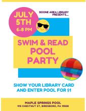 Swim and Read Pool Party at Maple Springs Pool