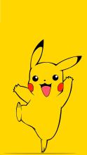 yellow background with image of pikachu outlined