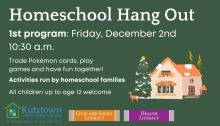 Join us for our first program on Friday, December 2nd at 10:30 a.m.