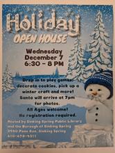 Holiday Open House Snowman Flyer