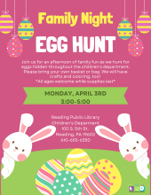 April Family Night Egg Hunt and Activities