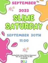 Slime Saturday - September 30th at 11:00