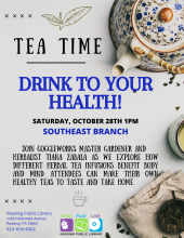 Tea Time Drink to Your Health program information