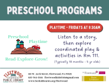 Preschool Playtime flyer