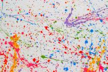 multicolored paint splatter