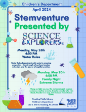 Science Explorers Monday May 20th at 4:00 PM